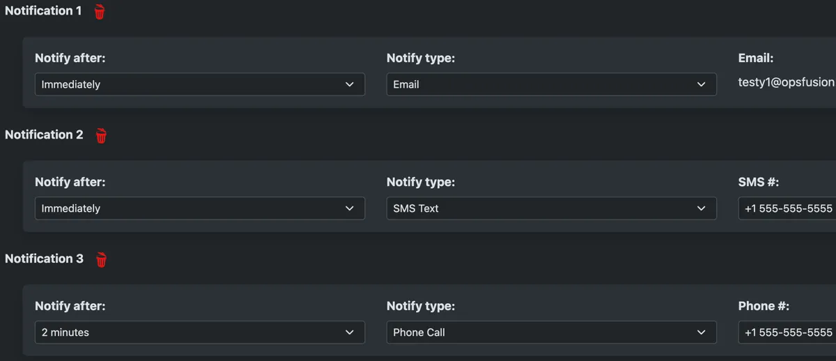 Create user notifications