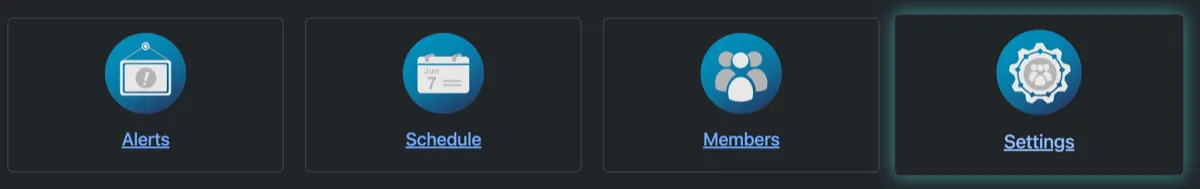 Team settings tile