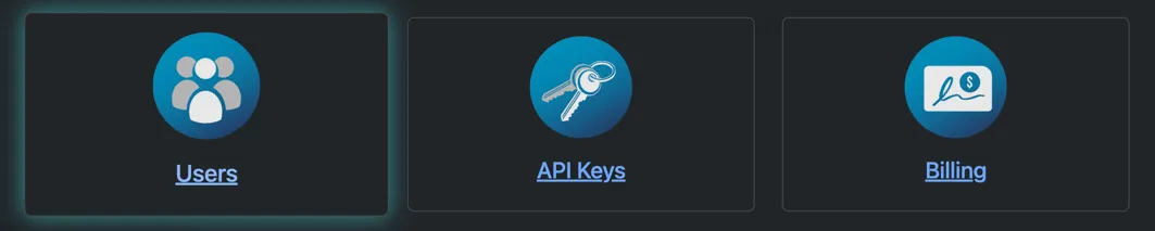 Navigate to Users tile from Account page